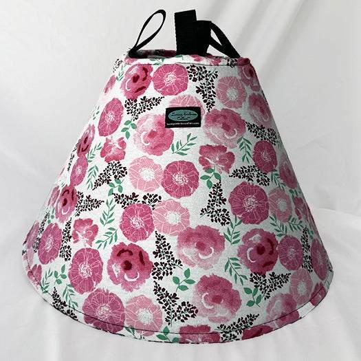 Soft Cone for Dogs with pink floral fabric