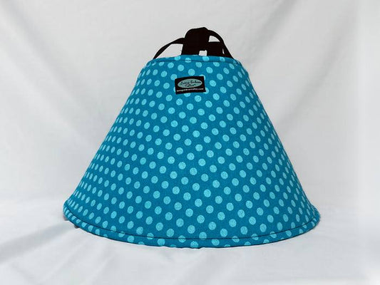 Soft Cone for Dogs with polka dot fabric