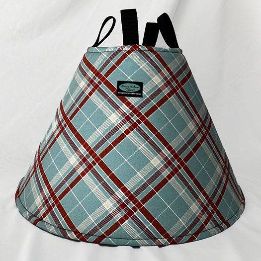 Soft Cone for Dogs with plaid fabric
