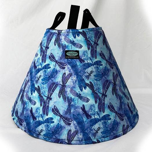 Soft Cone for Dogs with dragonfly fabric
