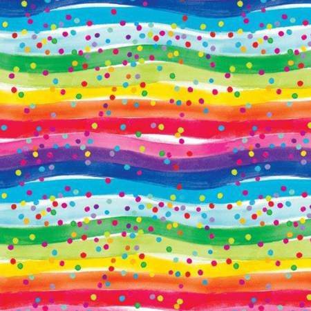 Rainbow fabric with multicolored confetti Soft Cone for Dogs